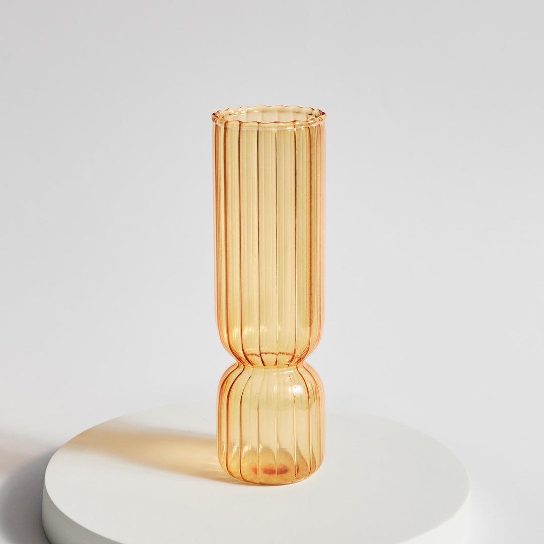 Scallop Cylinder Glass Vase | Skanto