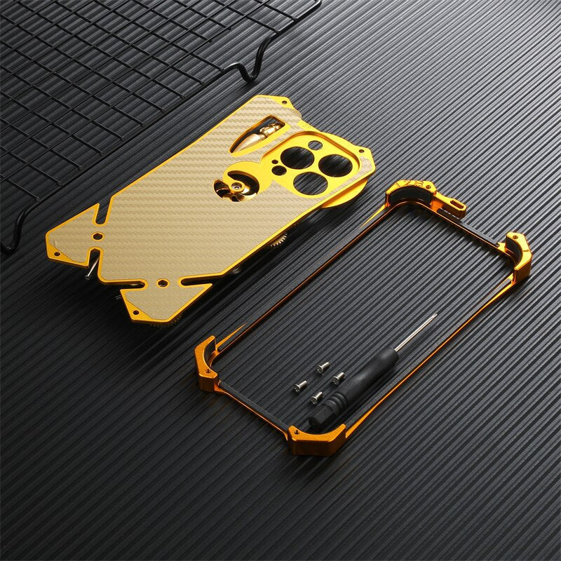 Skanto | Mekanisk Dødskalle Cyberpunk Stil iPhone Deksel