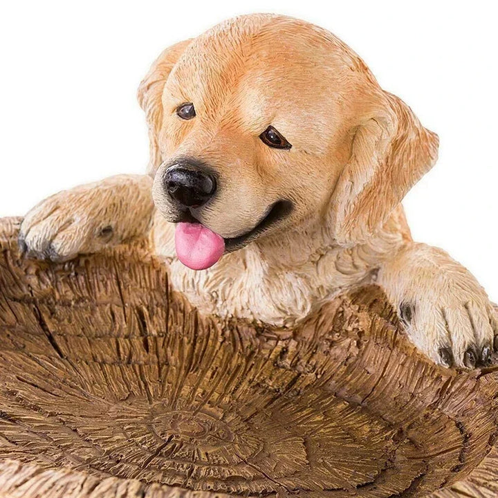 Skanto | Golden Retriever Valp Fugl Bad Hage Statue
