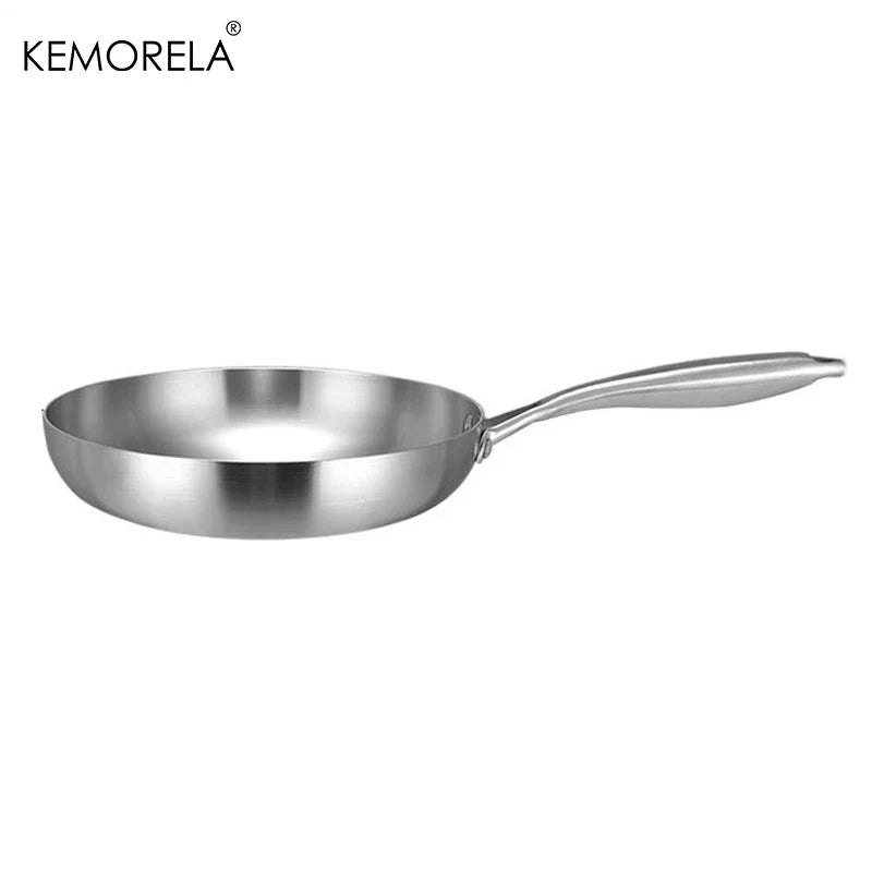 Skanto | Profesjonell Kjele-Panne - 304 Rustfritt Stål, 2MM tykk 5-lags Stål panne & Kjele