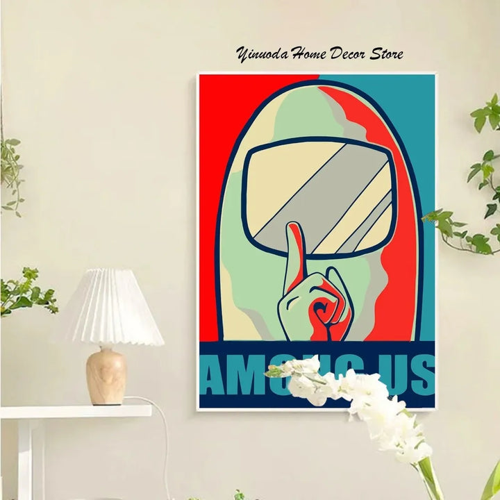 Skanto Among Us Plakat Veggkunst Hjemmeinnredning Rominnredning Digital Maleri Stue Restaurant Kjøkken Kunst