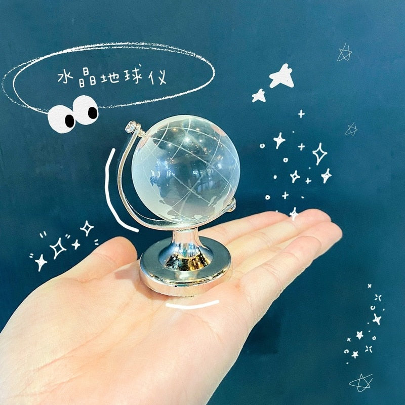 Kristall Transparent Miniatyr Glass Jordklode | Skanto