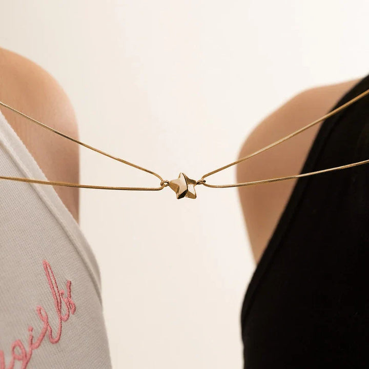 Skanto | Dainty Magnetic Star Necklace Pair