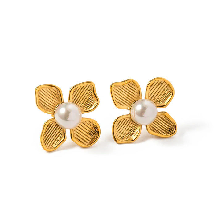Skanto | 18k Fire Petal Teksturert Perle Blomst