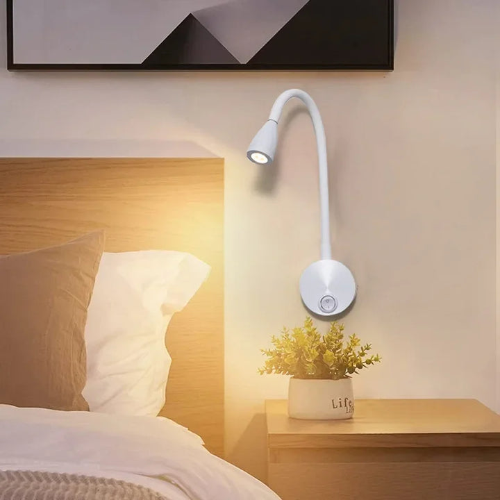 Skanto | Allsidig LED Vegglampe: Moderne, Fleksibel, Perfekt for å Lese i Sengen