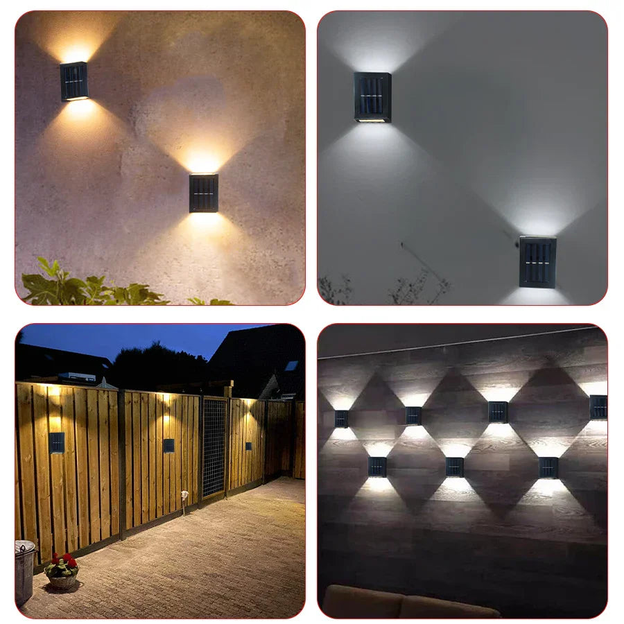 Skanto | Vanntett LED Solvegglampe: Opp og ned belysning for balkong, hage, gate og landskap