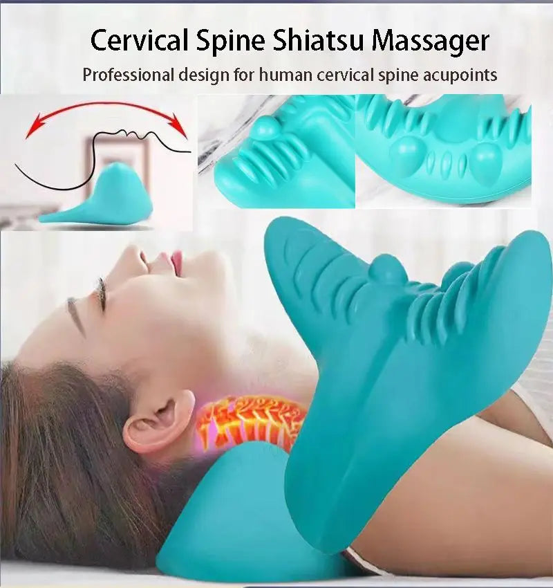 Skanto | Nakk og skulder stretcher SpineLuma | Ergonomisk trekkpute | Smertelindring og holdningskorreksjon | PU skum