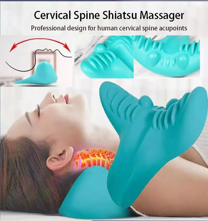 Skanto | Nakk og skulder stretcher SpineLuma | Ergonomisk trekkpute | Smertelindring og holdningskorreksjon | PU skum