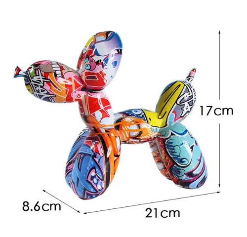 Fargerike Ballonghund Figurer Kunstneriske Graffiti Statuer for Stue Kaffe Bord Søte Trendy Smykker For Skrivebord Dekorasjon | Skanto
