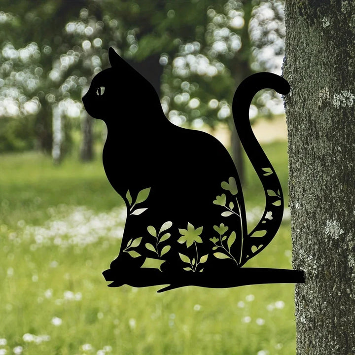 Skanto | Metall katte silhuett for hage og terrasse dekorasjon