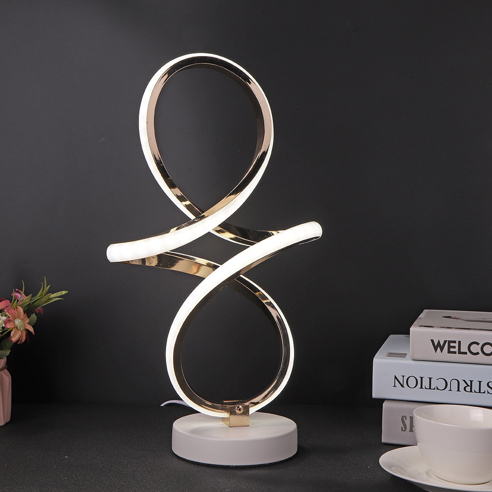 Skanto | InfinityGlow – LED Spiral Bordlampe med Uendelig Design