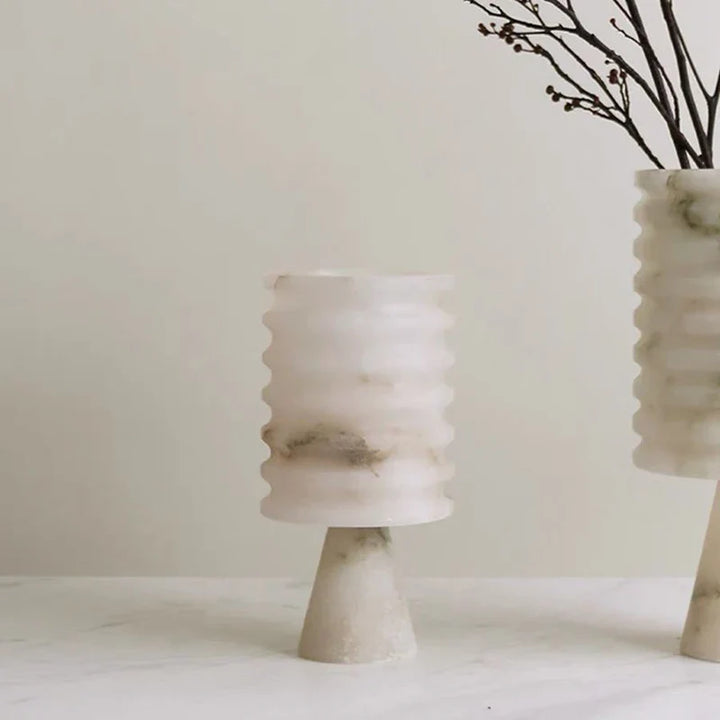 Hvit Onyx Blomster Vase Skanto