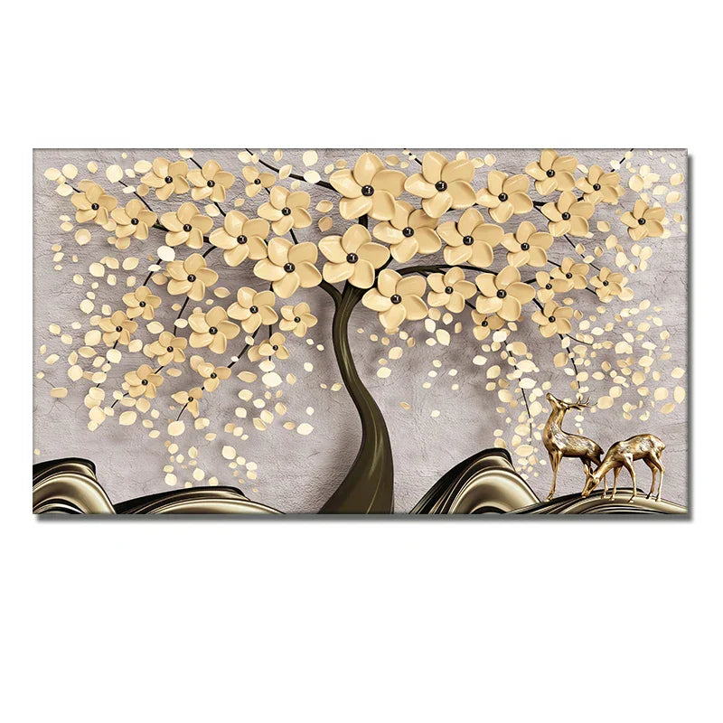 Abstrakt Floral Stor Blomster Petal Trevegg Kunst Fine Art Lærredsutskrifter Bilde For Stue Soverom Salong Kunst Dekor | Skanto