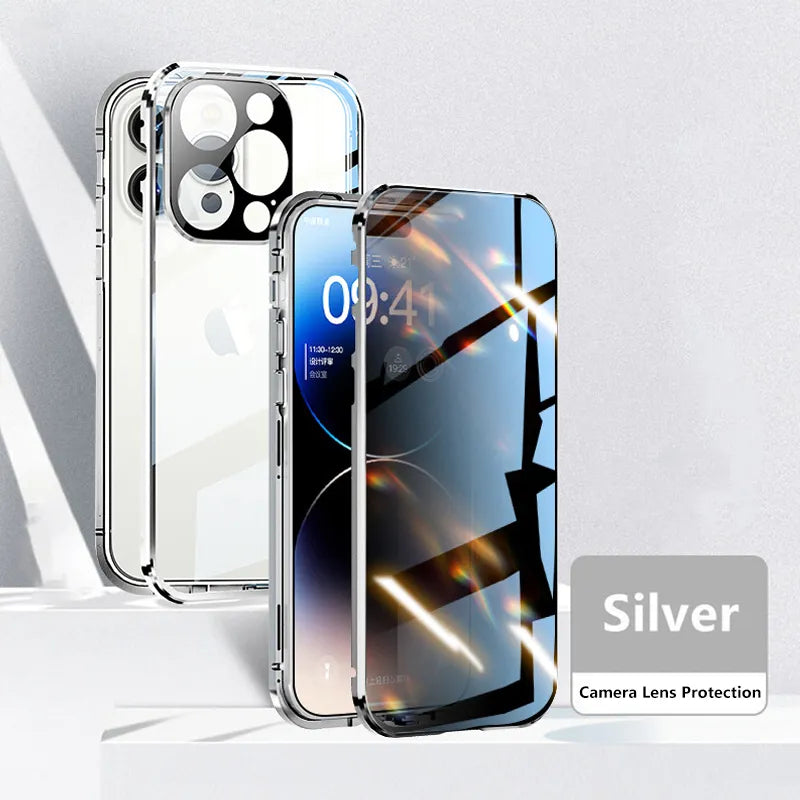 Skanto | Dobbeltsidig magnetisk glass anti-titt mobildeksel