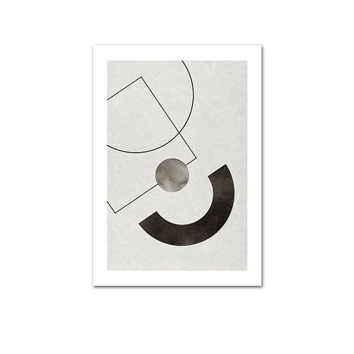 Skandinavisk Minimalistisk Geometrisk Mørke Nøytrale Farger Veggkunst Fine Art Lærred Utskrifter Moderne Abstrakte Bilder For Stue Hjem Dekor | Skanto