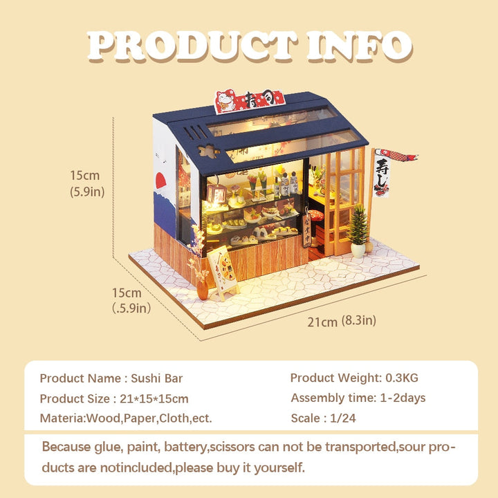 Miniatyr DIY Japanske Byggeleker Sett | Skanto