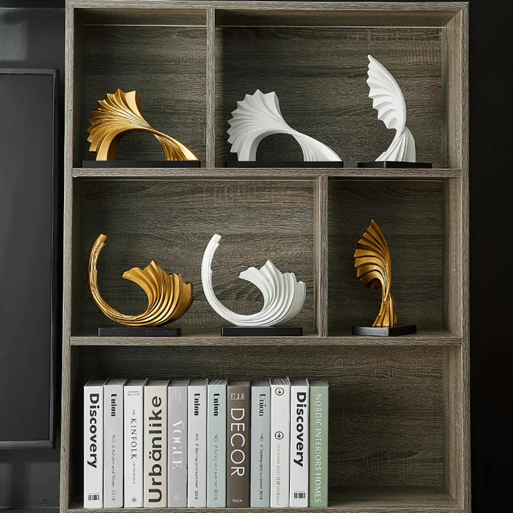 Skanto Decor Abstrakt Skulptur Har Kunst Gullstatue Stue Skanto Dekorasjon Kontor Skrivebords Tilbehør Håndverk Ornamenter