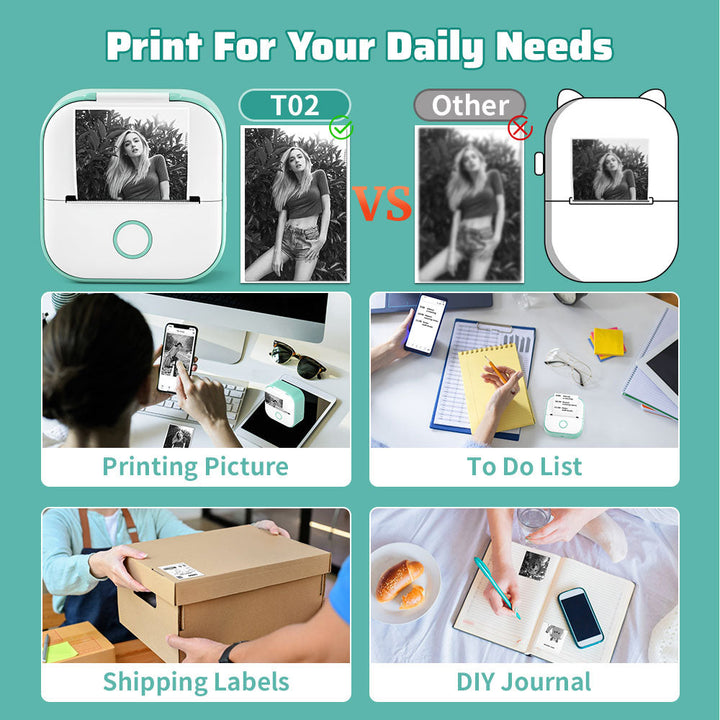 PocketPrint Mini – Bærbar termisk fotoprinter uten blekk | Skanto