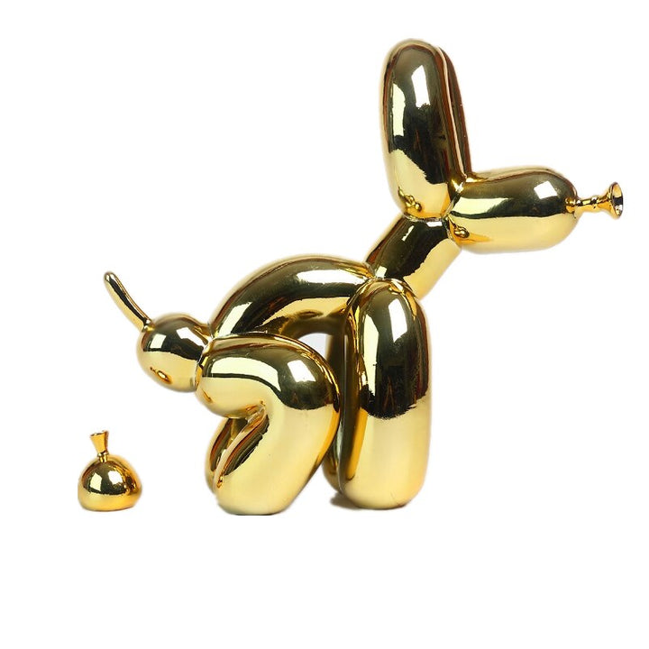 Skanto | Ballonghund Skulptur, Ballongkunst Statue, Mini Samlefigur, Hjemmedekorasjon, Harpiksk Figur, Skrivebordsdekorasjoner, Romdekorasjon