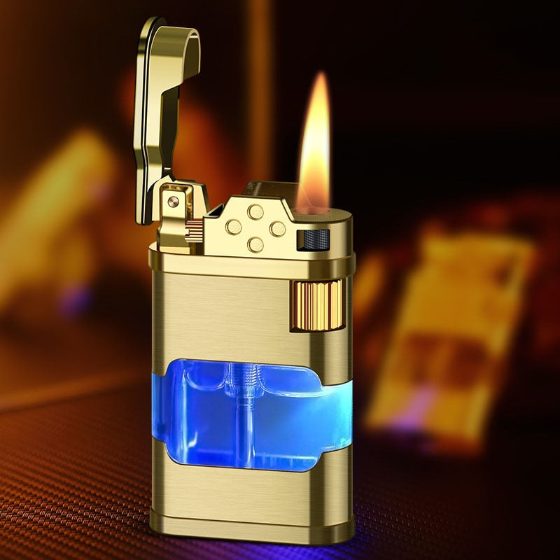Blå Flamme Metall Vindproof Gass Lighter | Skanto