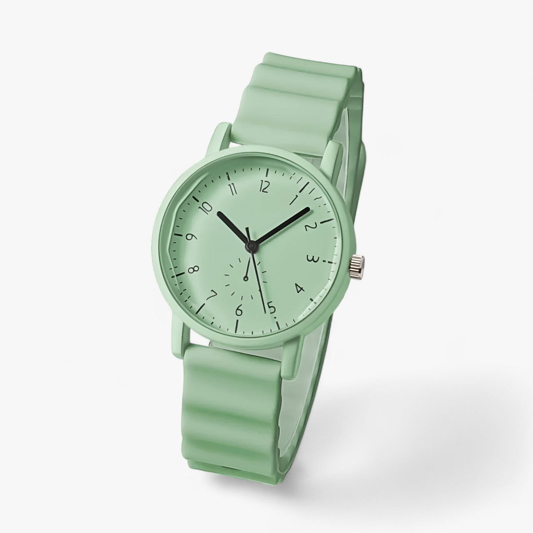 Skanto | Mina Jelly Watch – Fargerik Kvarts Klokke med Elegant Silikon Bølgesnor