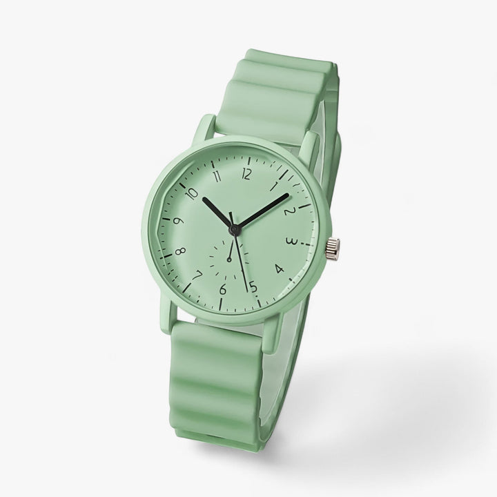 Skanto | Mina Jelly Watch – Fargerik Kvarts Klokke med Elegant Silikon Bølgesnor
