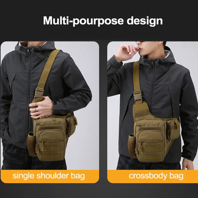 Multi-Lomme Crossbody Kompakt Fottur Brystveske | Skanto