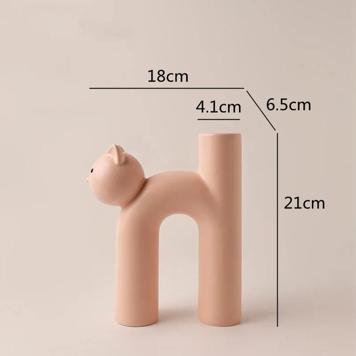 Mini Cat Elegant Minimal H-formet Skantoomster vase | Skanto