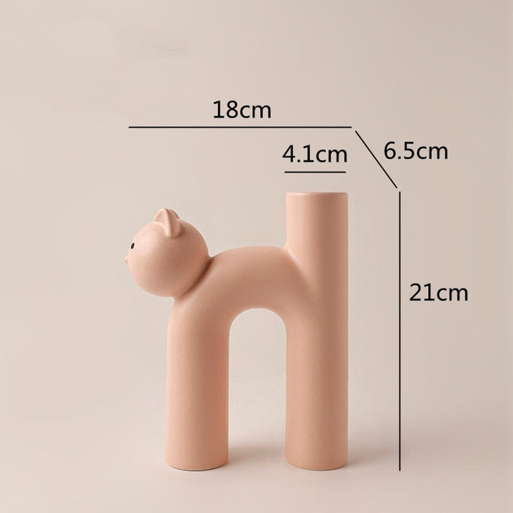 Keramisk Katt Vase | Skanto
