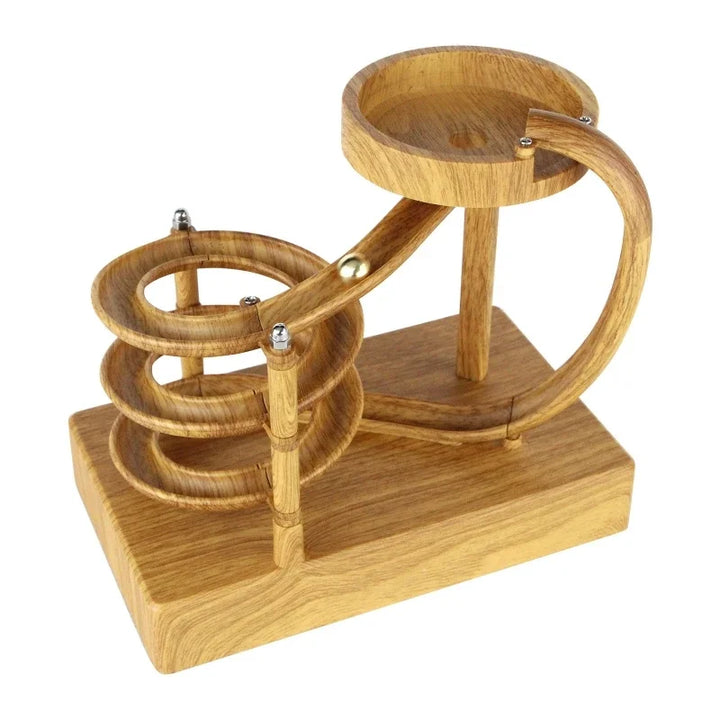 Skanto | Tre Holz Perpetual Spiral Motion Kinetic Ball Roller Vitenskapelig leketøy