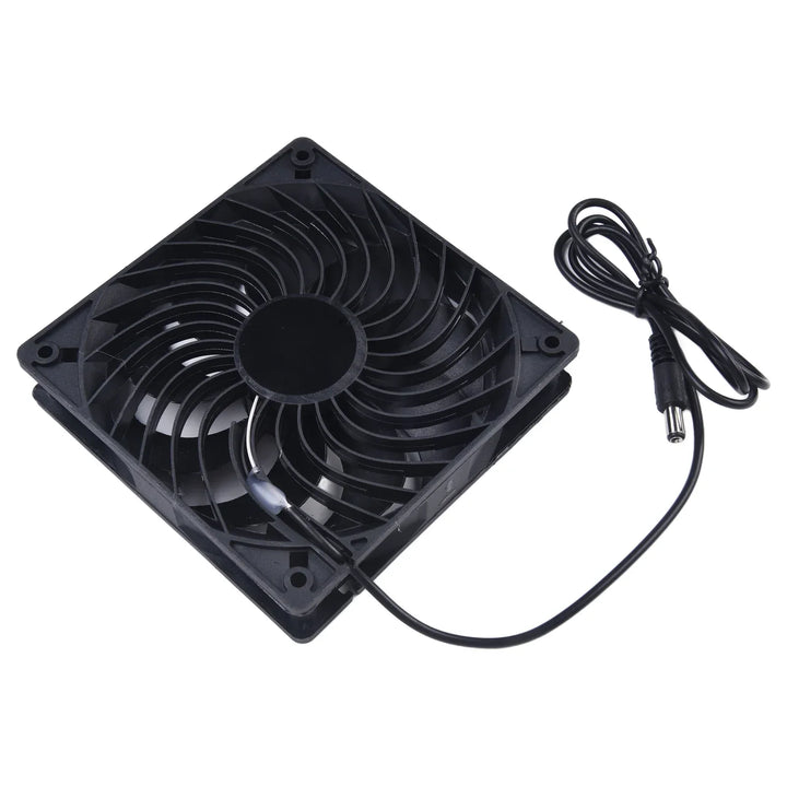 Skanto | AirSol Duo Ventilasjonssystem | Solcelledrevne dual avtrekksvifter | 10W | For drivhus, dyrestall og utendørsbruk