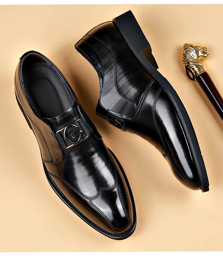 Skanto | Herresko i lær Stilige herresko Spisse Oxford bryllups lær herresko Gentlemans kontorsko