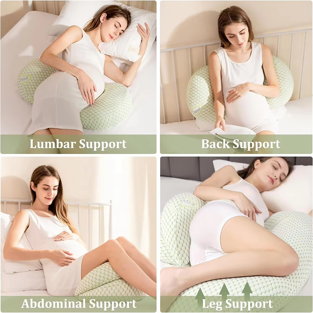 Skanto | ComfyMama U-formet graviditetspude – Full kroppsstøtte & vaskbar trekk