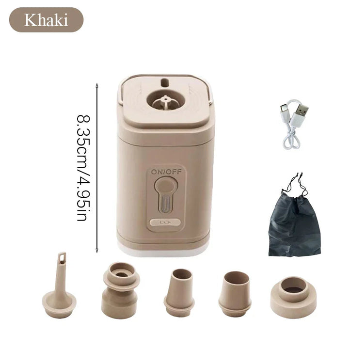 Mini Air Pump USB-C med 5 dysene – 200 L/min | Skanto