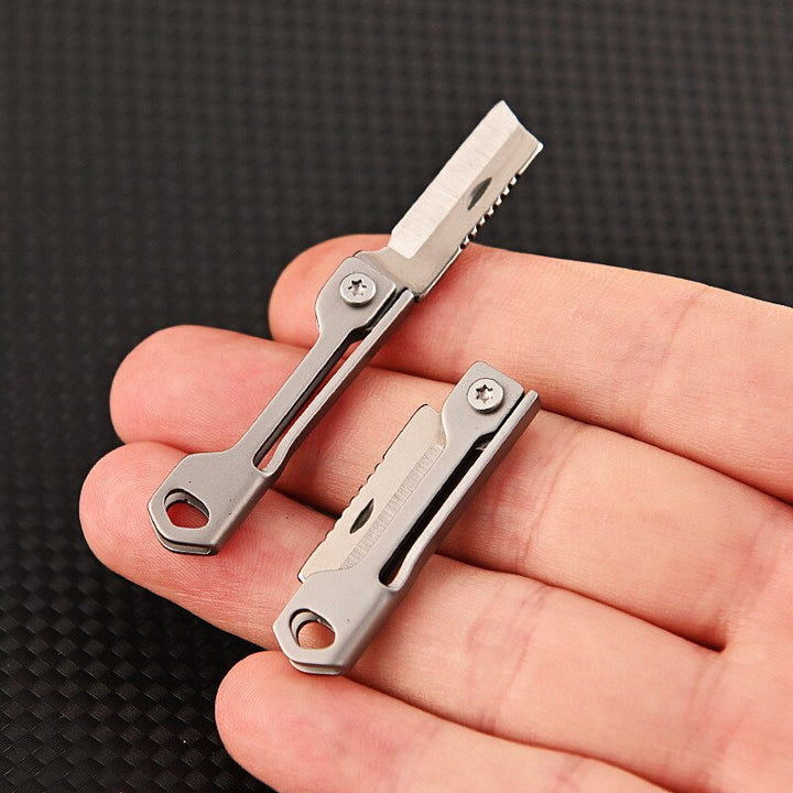 Pocket Size Rustfritt Stål Sammenleggbart Campingkniv | Skanto