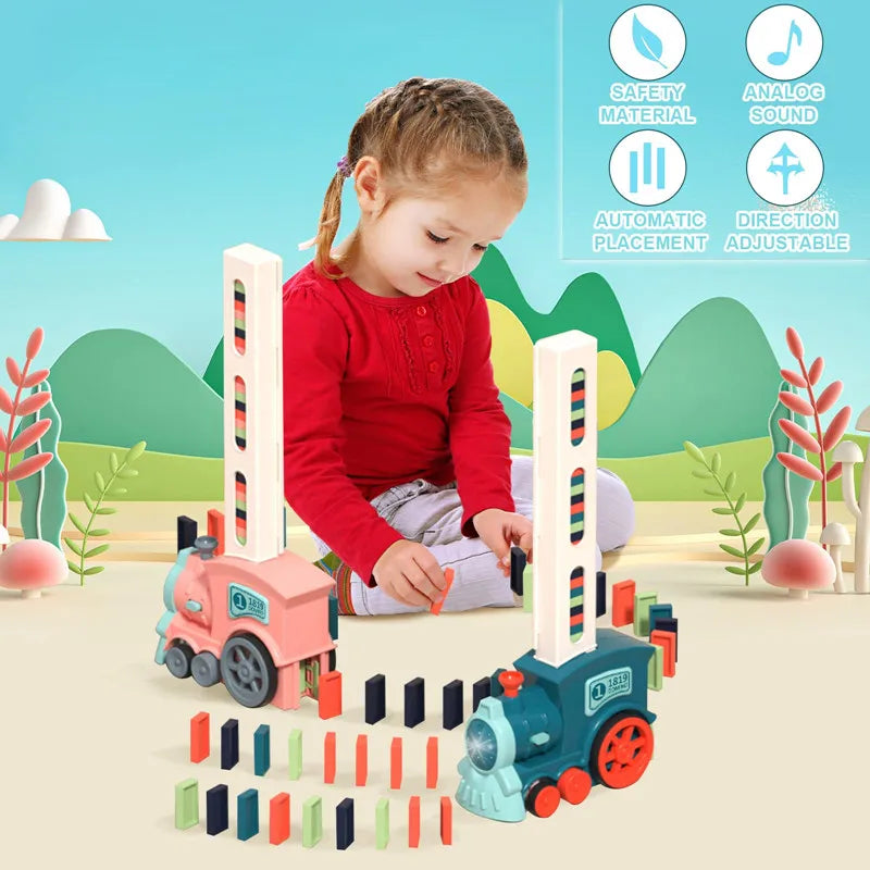 Skanto | Barn Automatisk Legging Domino Tog