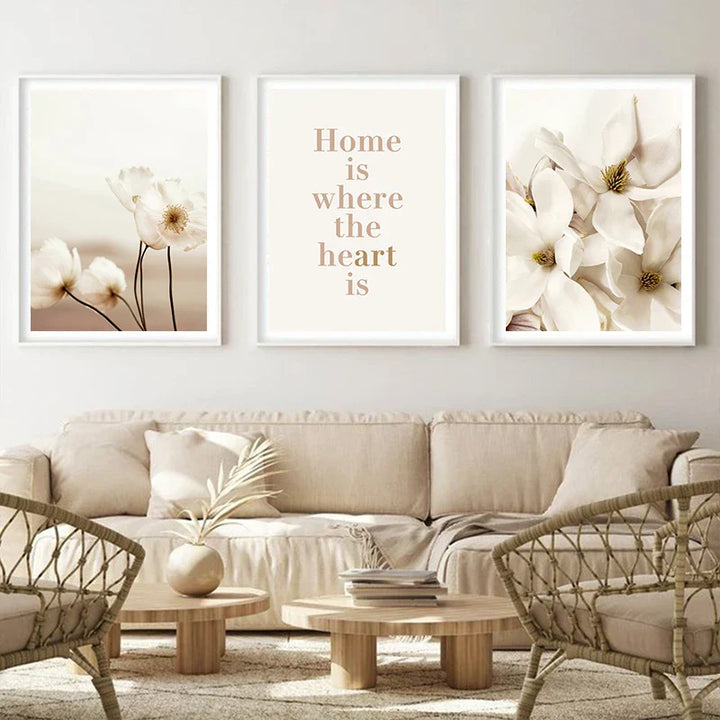 Enkel Natur Floral Landskap Galleri Veggkunst Fine Art Lerret Utskrifter Minimalistiske Nordiske Bilder For Stue Skandinavisk Hjem Dekor | Skanto