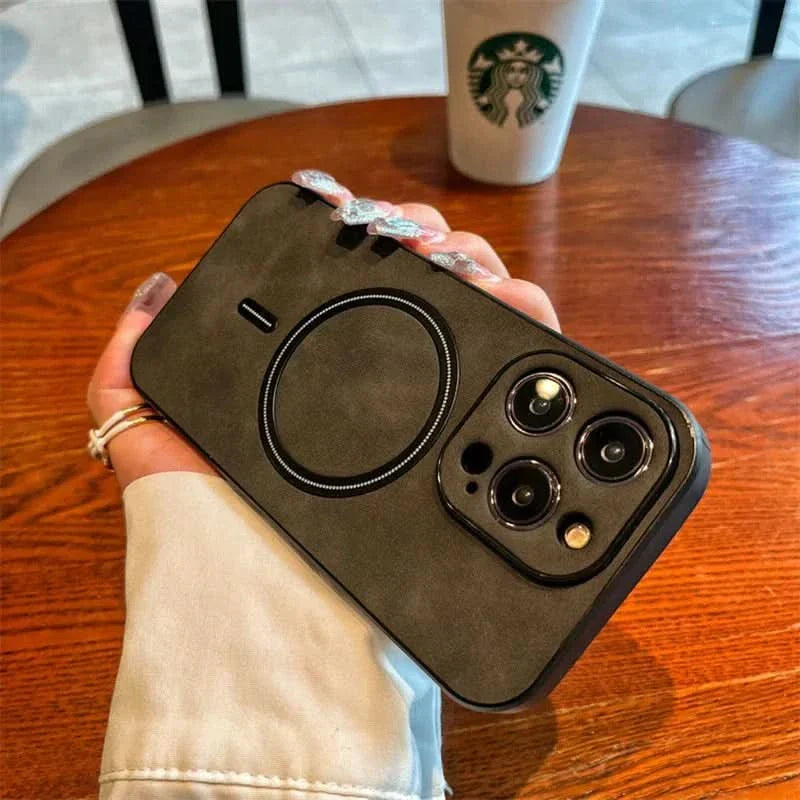 Skanto | Hjortelær iPhone-deksel MagSafe trådløs lading