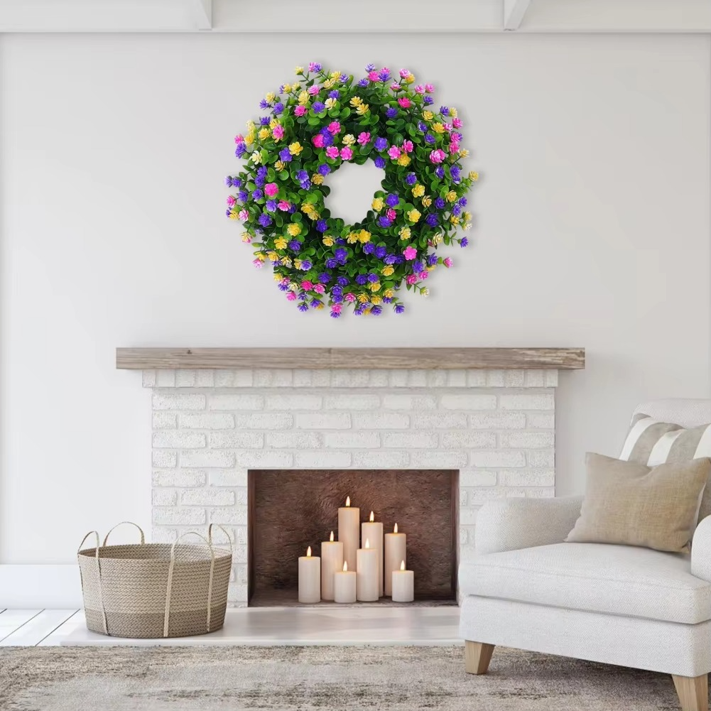 Skanto | Kunstnerisk Blomsterkrans for Frontdør, Vindu og Sesongbasert Hjemmedekorasjon