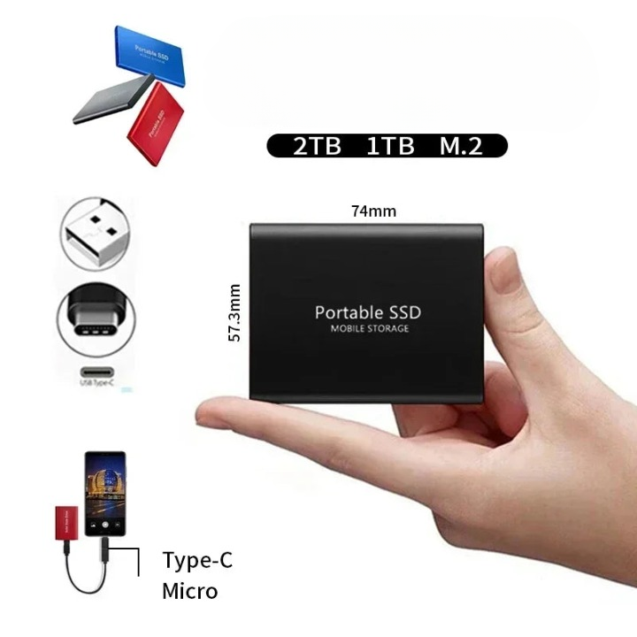 SpeedPro SSD 128 GB Hochgeschwindigkeitsspeicher med USB-C 3.1