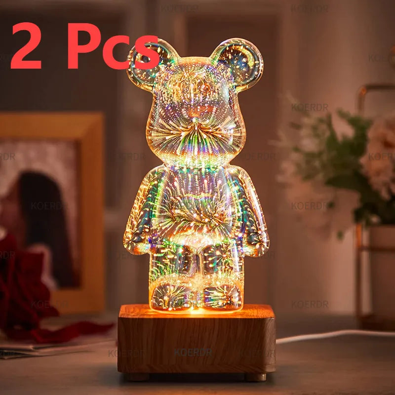 Magisk 3D Fyrverkeri Projekterings Stemningslampe - StarBear | Skanto