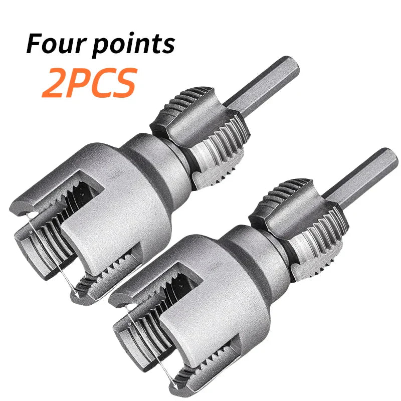 Pipe Thread Reamer & Edge Cutter Drill Attachment Tool | Skanto