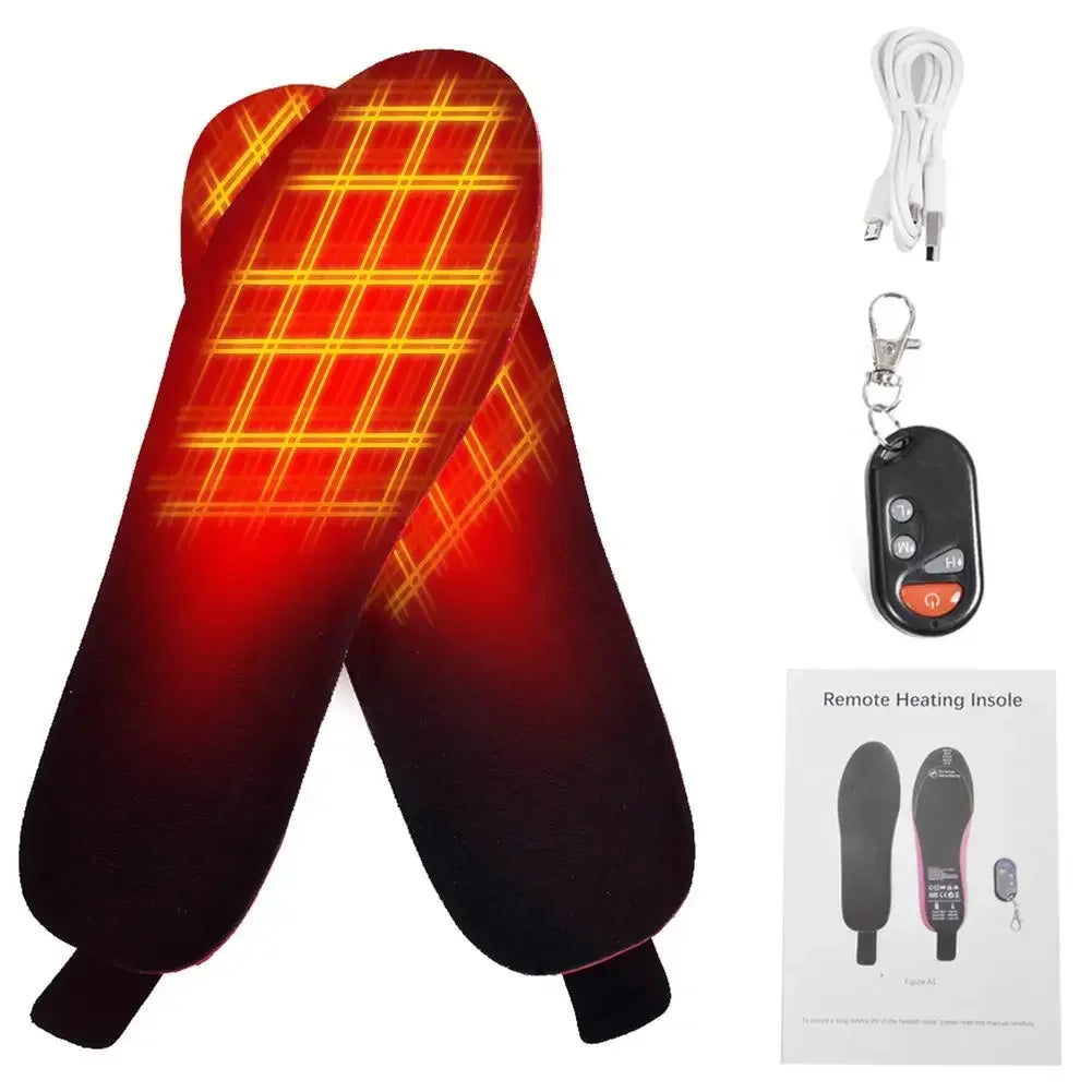 Skanto | Oppladbare Varmematter WarmStep Pro | Oppladbar med Fjernkontroll | 3 Varmeinnstillinger | Klipp-til-passform | Elektriske Fotvarmere for Vinter & Utendørs