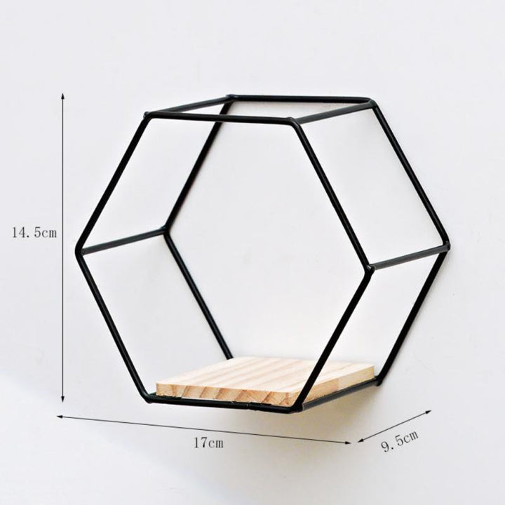 HexaShelf - Stilfull Hexagonal Veggdekorasjon for Dine Gjenstander Skanto