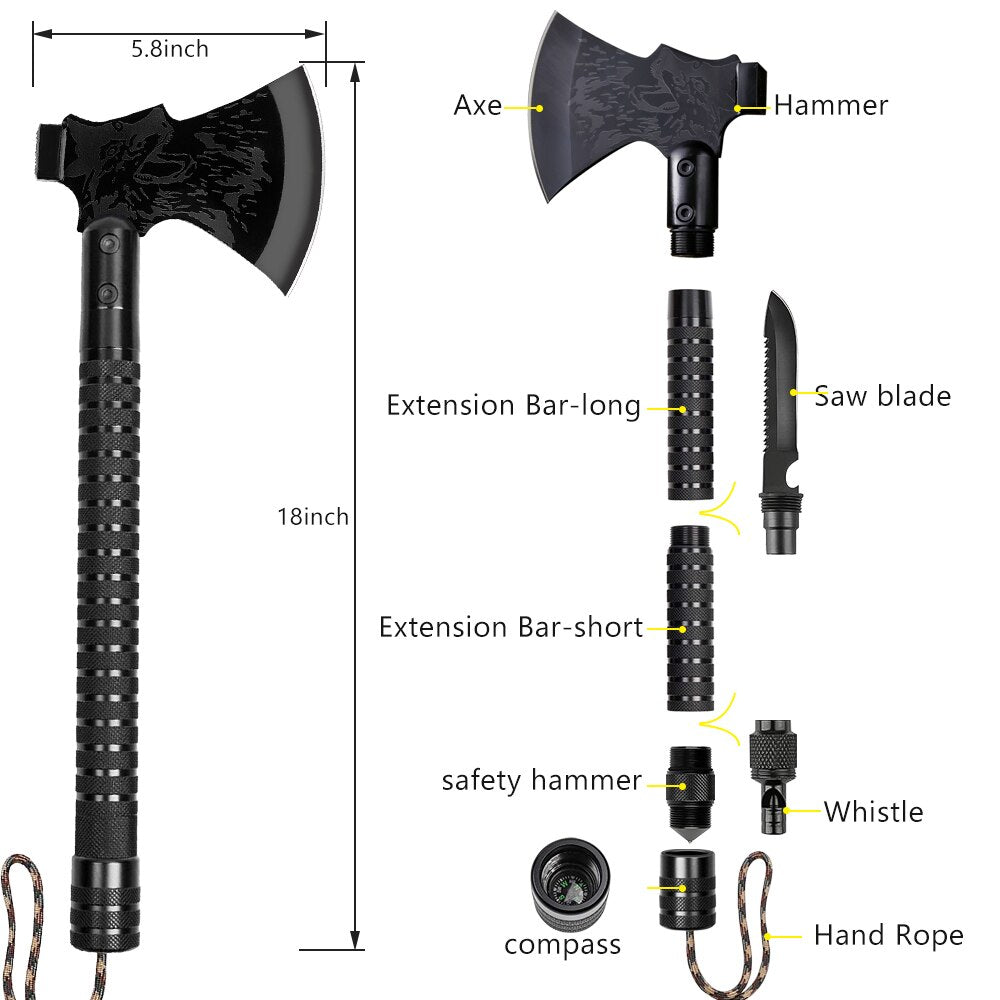 Skanto | Multi-Gear Sammenleggbar Overlevelses Camping Aks