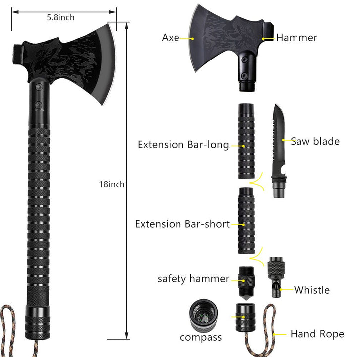 Skanto | Multi-Gear Sammenleggbar Overlevelses Camping Aks