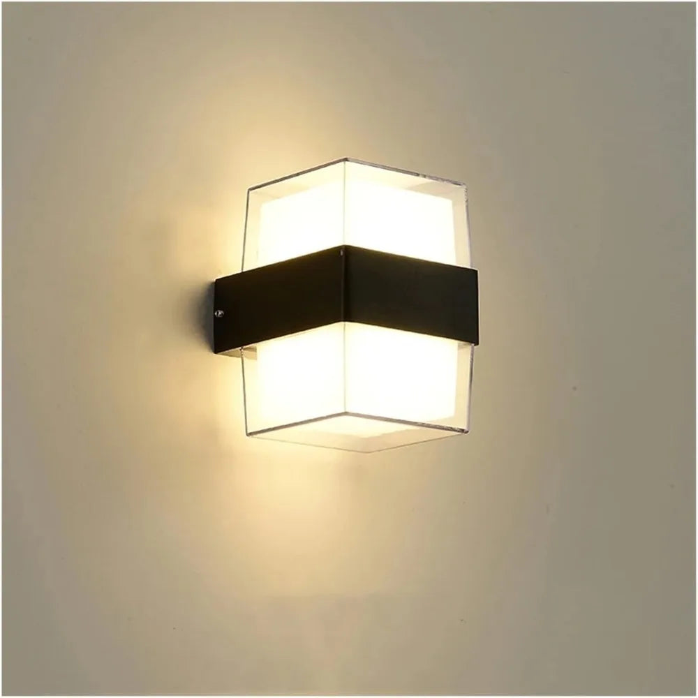 Skanto | AuroBeam LED ute vegglampe | Vanntett IP65 | Moderne design for balkong, hage og inngang | 9W / 18W