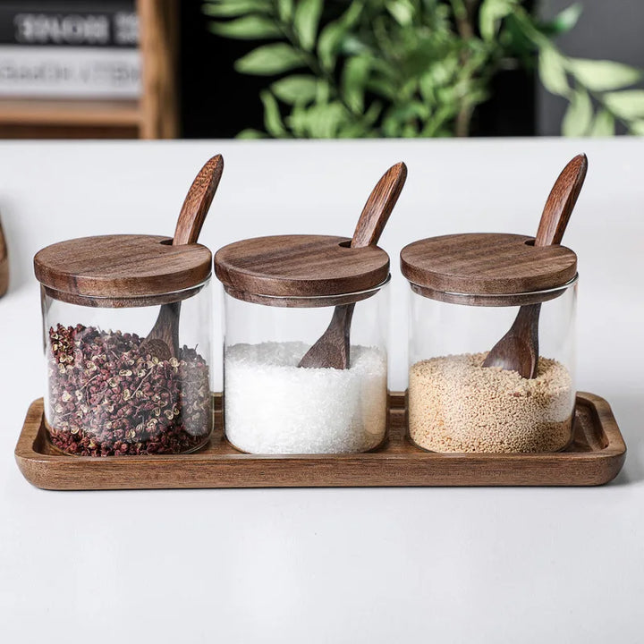 Skanto | Moderne sett med glassbeholdere med et naturlig design og praktisk anvendelse