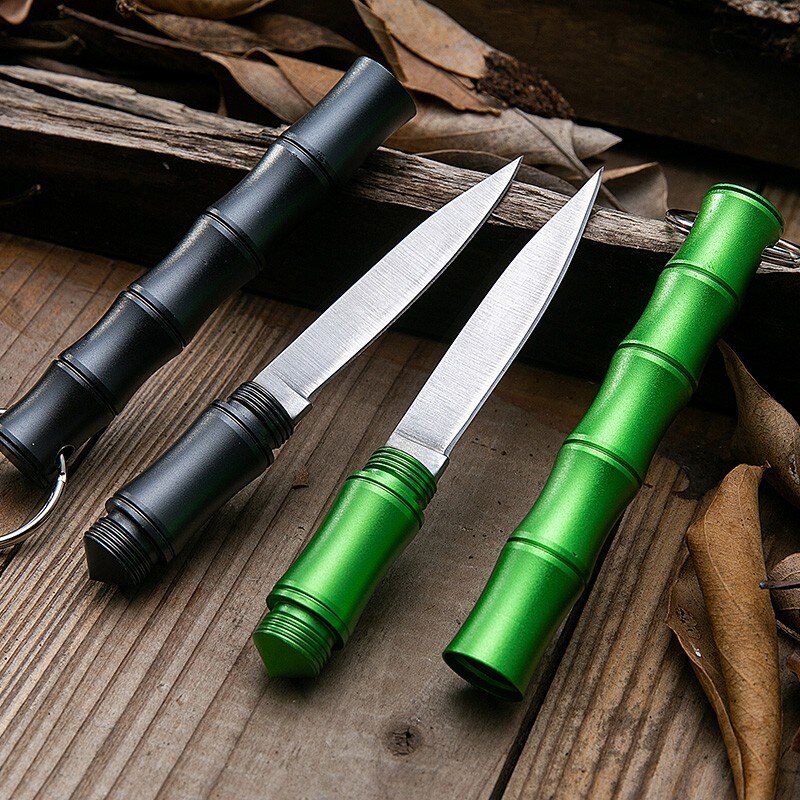 Bamboo Bærbar Selvdiffsjons Camping Kniv | Skanto