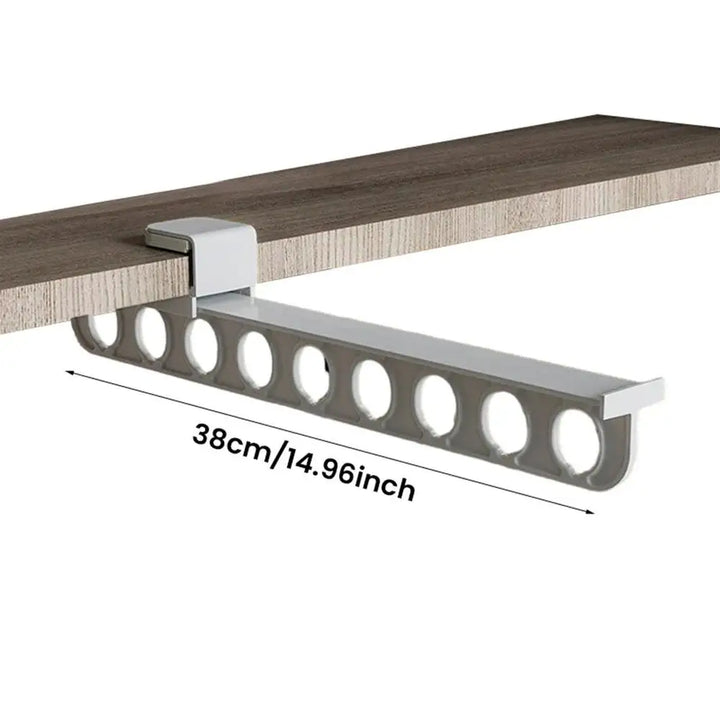 Uttrekkbar klesstang, garderobeorganisator, kleshengere